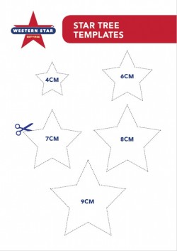 Gingerbread Star Trees Template